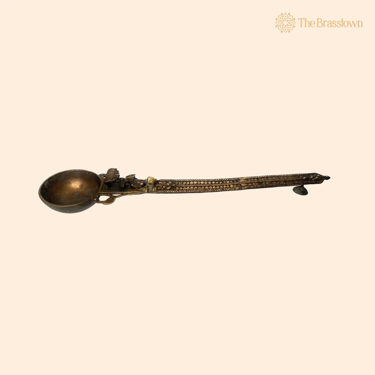 Brass Teertha Spoon – Handcrafted Achamani Spoon for Havan Rituals 3.5 Inch 1