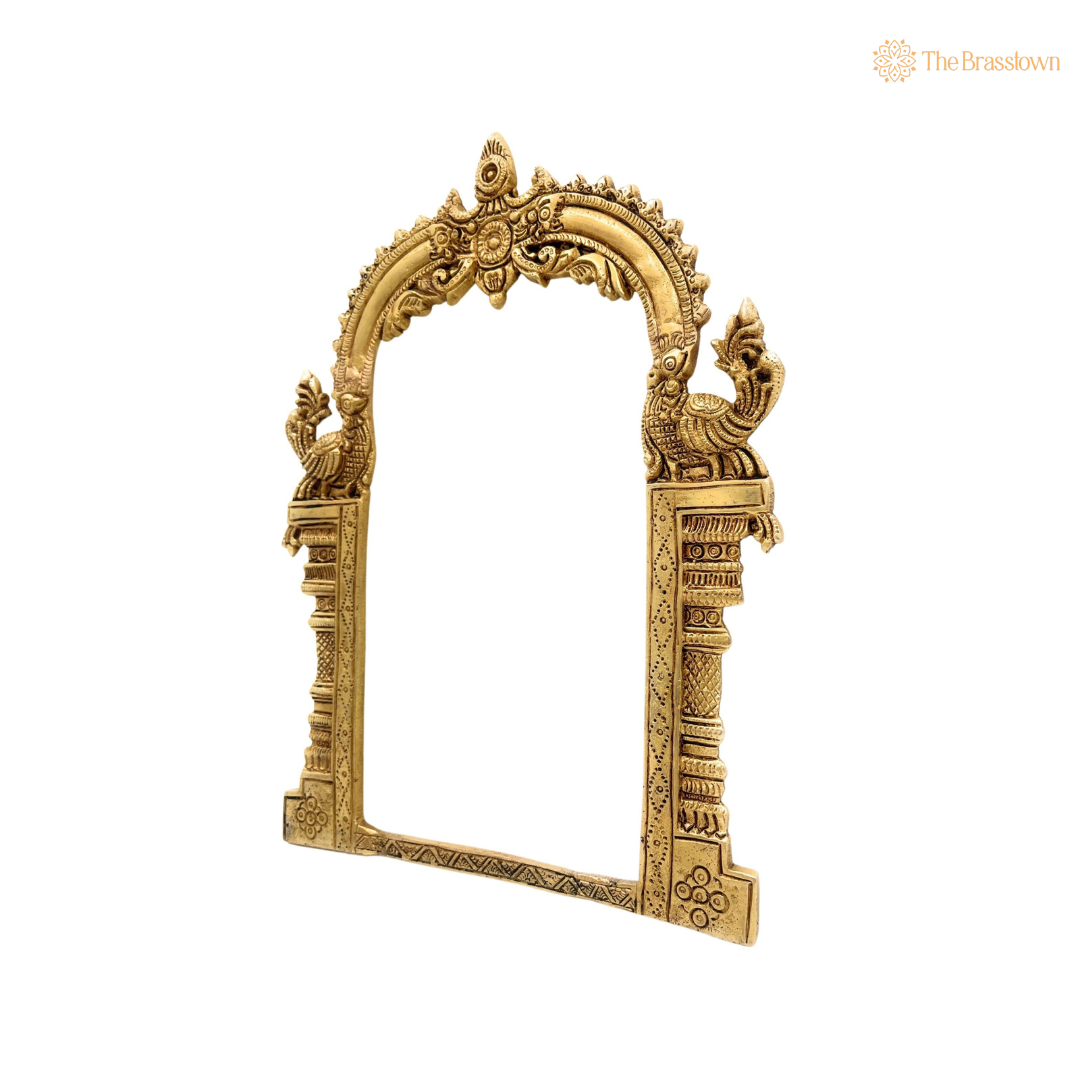 Antique Brass Peacock Arch Frame 11.5 Inch