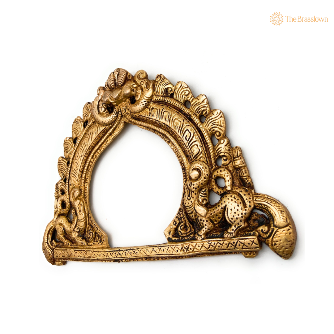 Ornate Antique Brass Arch Frame 6 Inch