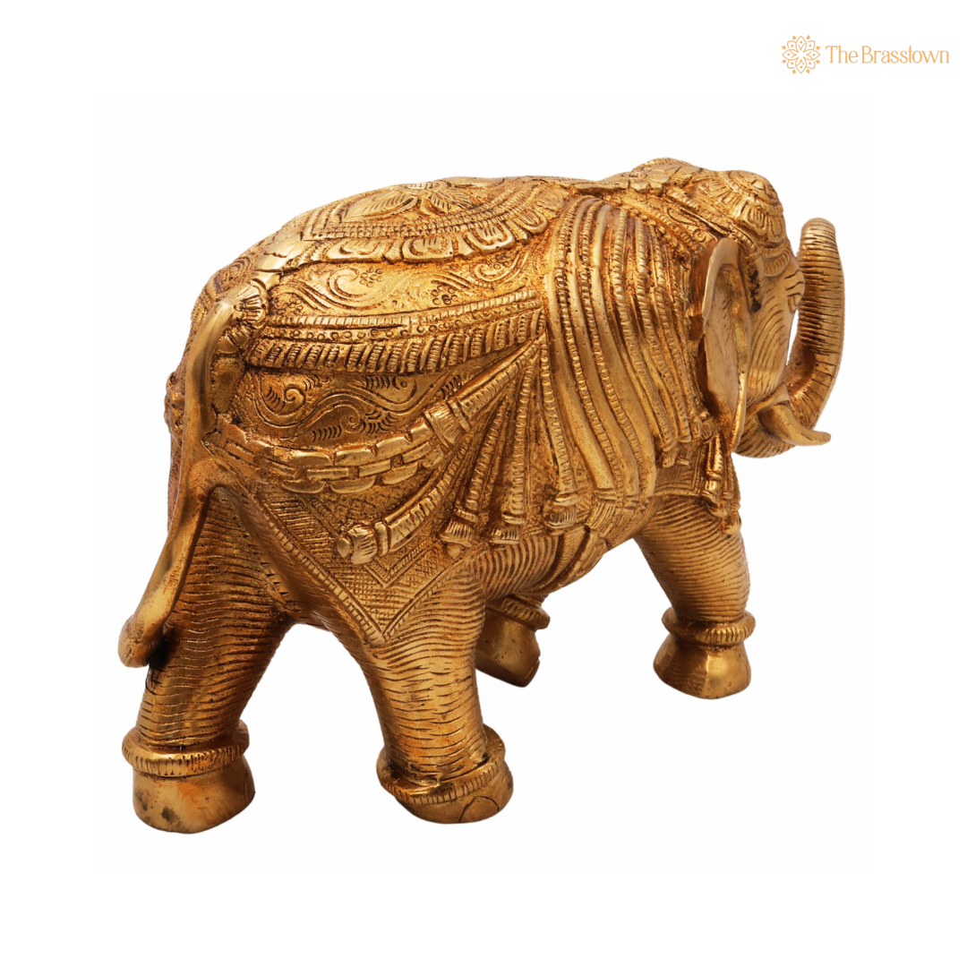 Handcrafted Brass Elephant 6 Inch