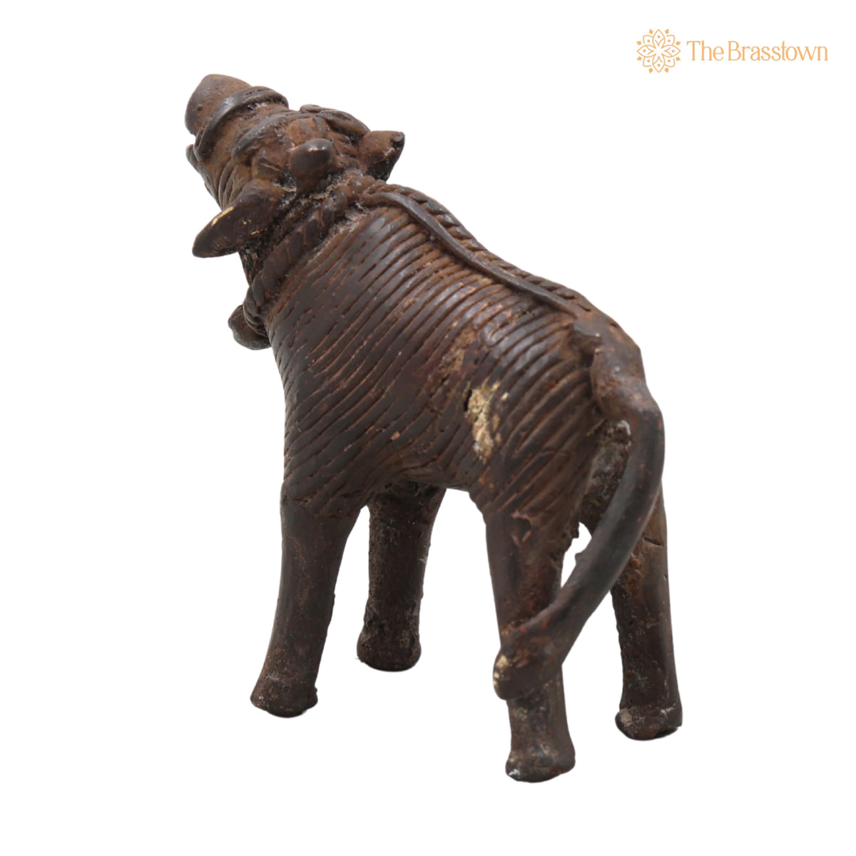 Brass Cow and Calf Sculpture – Bastar Tribal Art 2.5 Inch 2