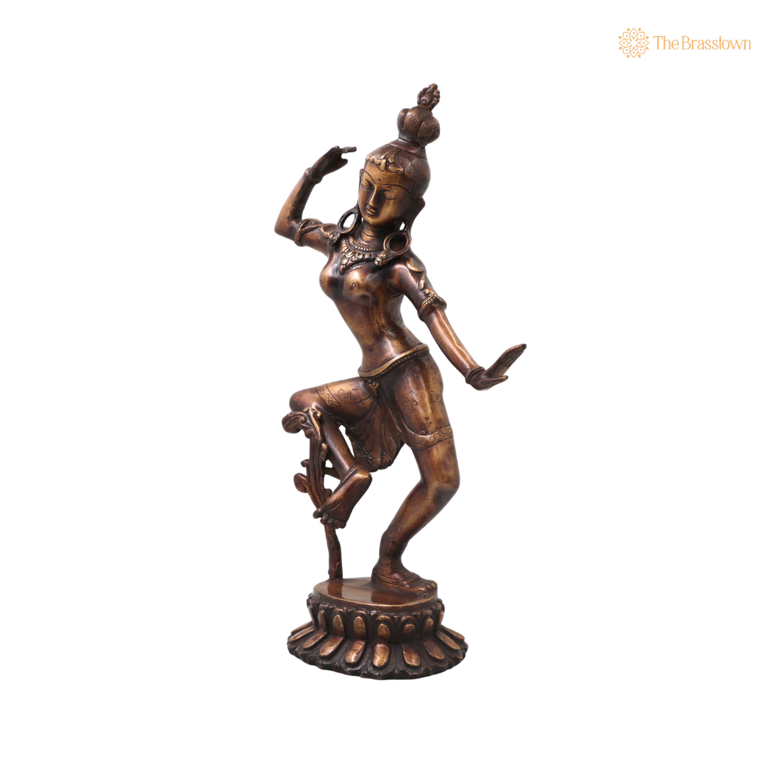 Brass Dancing Parvati Mata Murti – Parvathi Devi Statue for Home Temple & Pooja 15.5 Inch