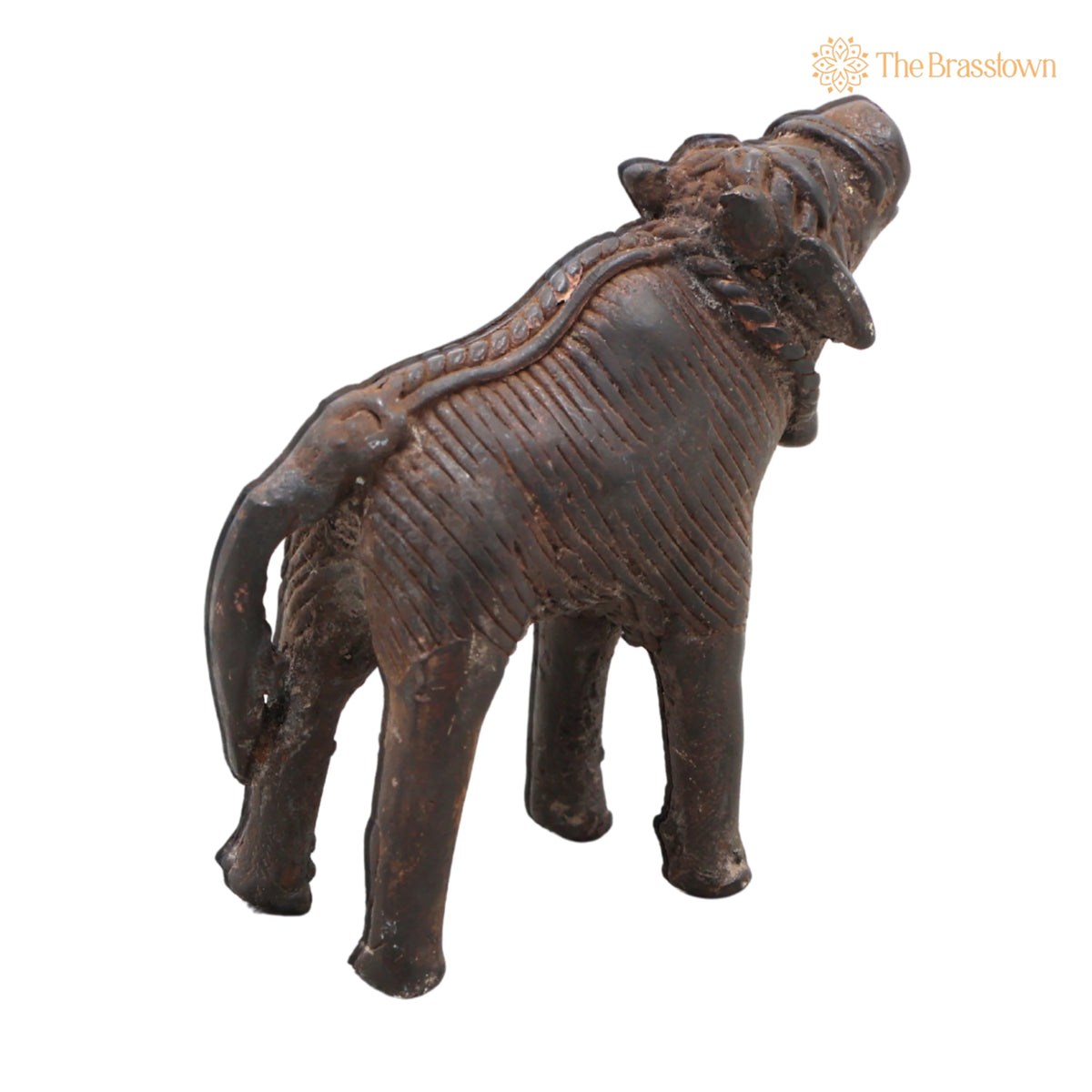 Brass Cow and Calf Sculpture – Bastar Tribal Art 2.5 Inch 3
