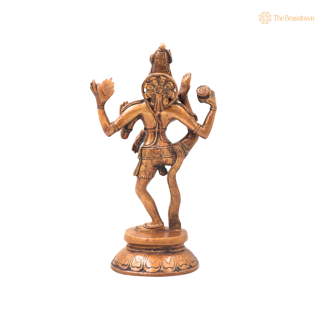 Brass Nataraja Sculpture – Handcrafted Chola Style Dancing Shiva Idol for Pooja, Home Mandir, Temple Décor & Spiritual Gifting 12.5 Inch