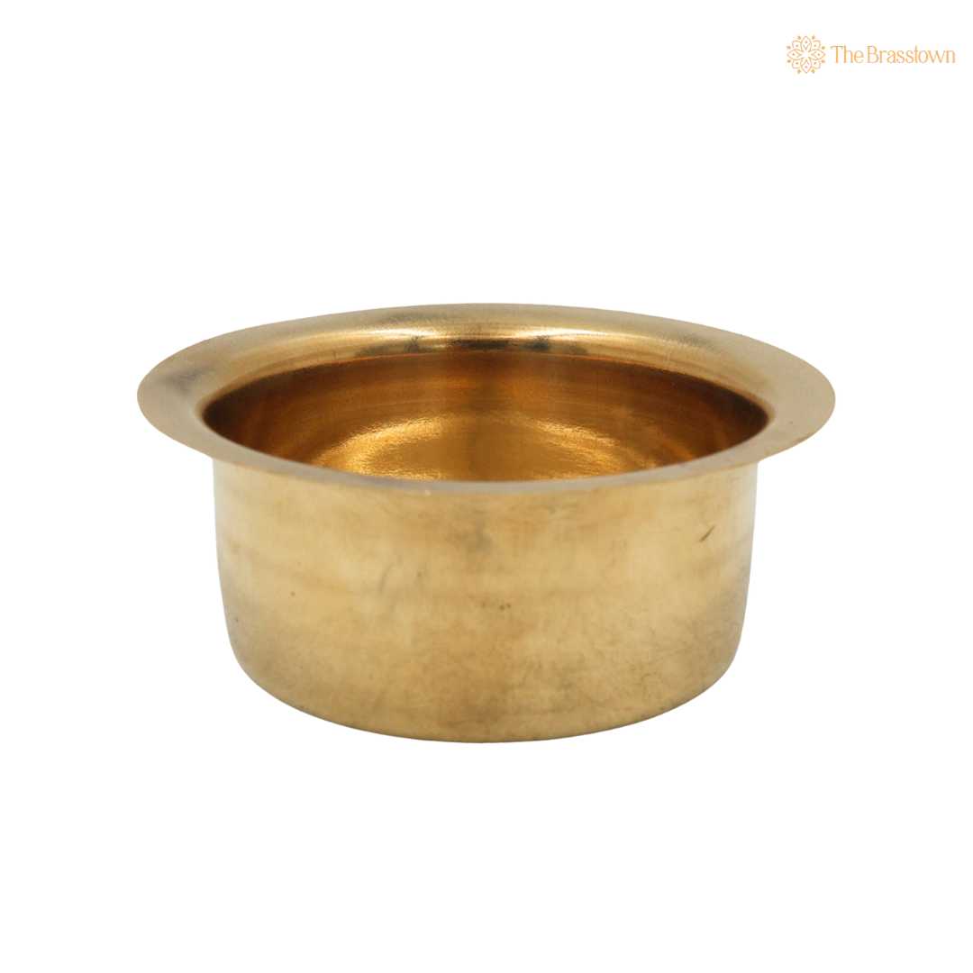 Traditional Brass Tumbler – Peetal Tea & Coffee Cup with Heat Retention for Café, Restaurant, Home & Coffee Counter Display 1.5 Inch