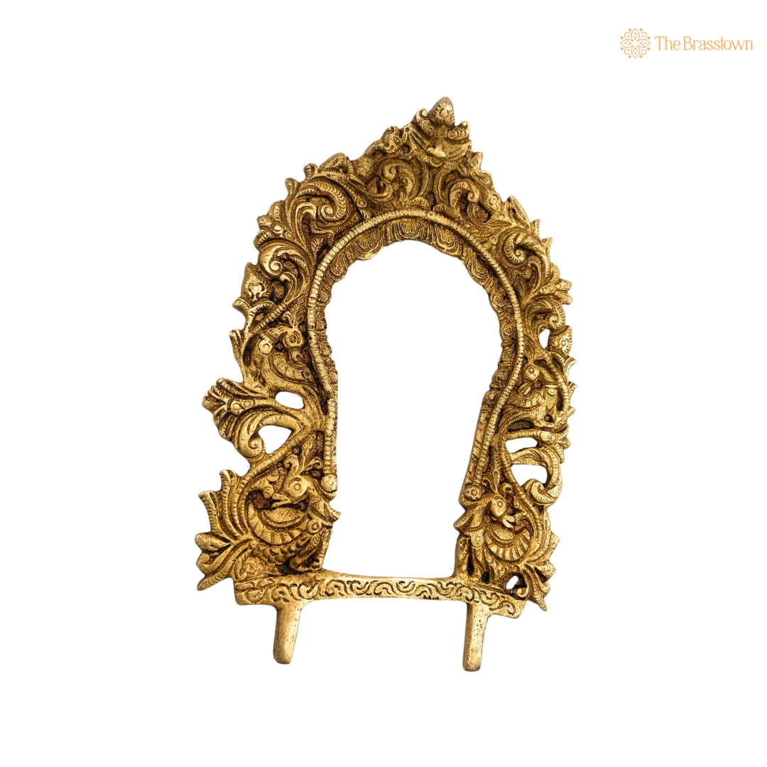 Ornate Antique Brass Arch Frame 7.5 Inch