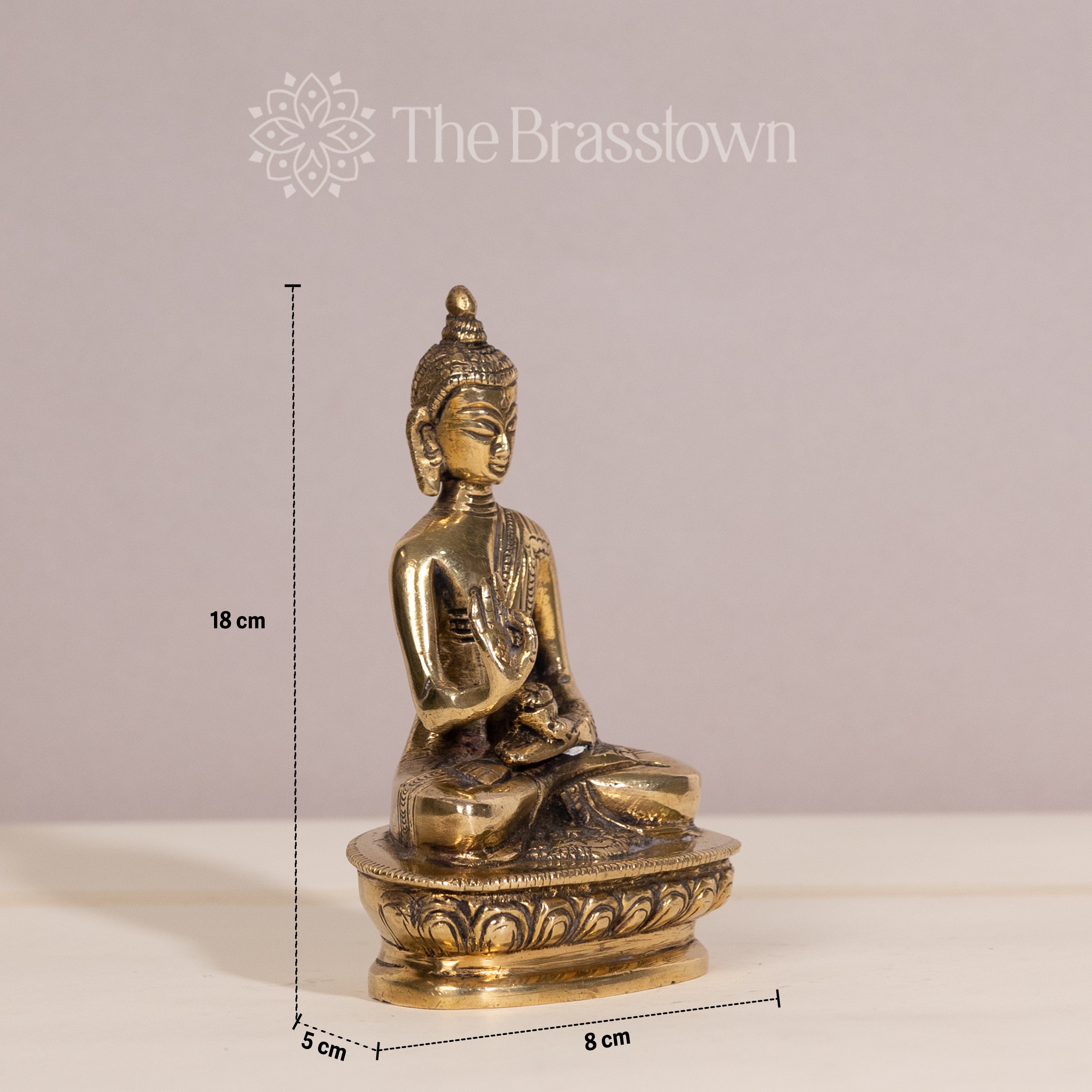 Brass Buddha in Bhumisparsha Mudra – Handcrafted Meditation Statue