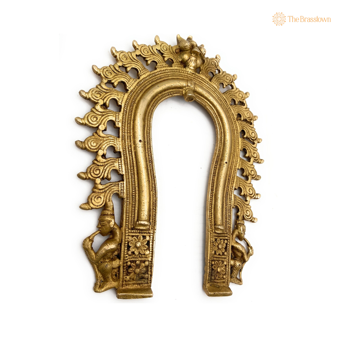 Traditional Brass Arch Frame with Ornamental Detailing 9 Inch