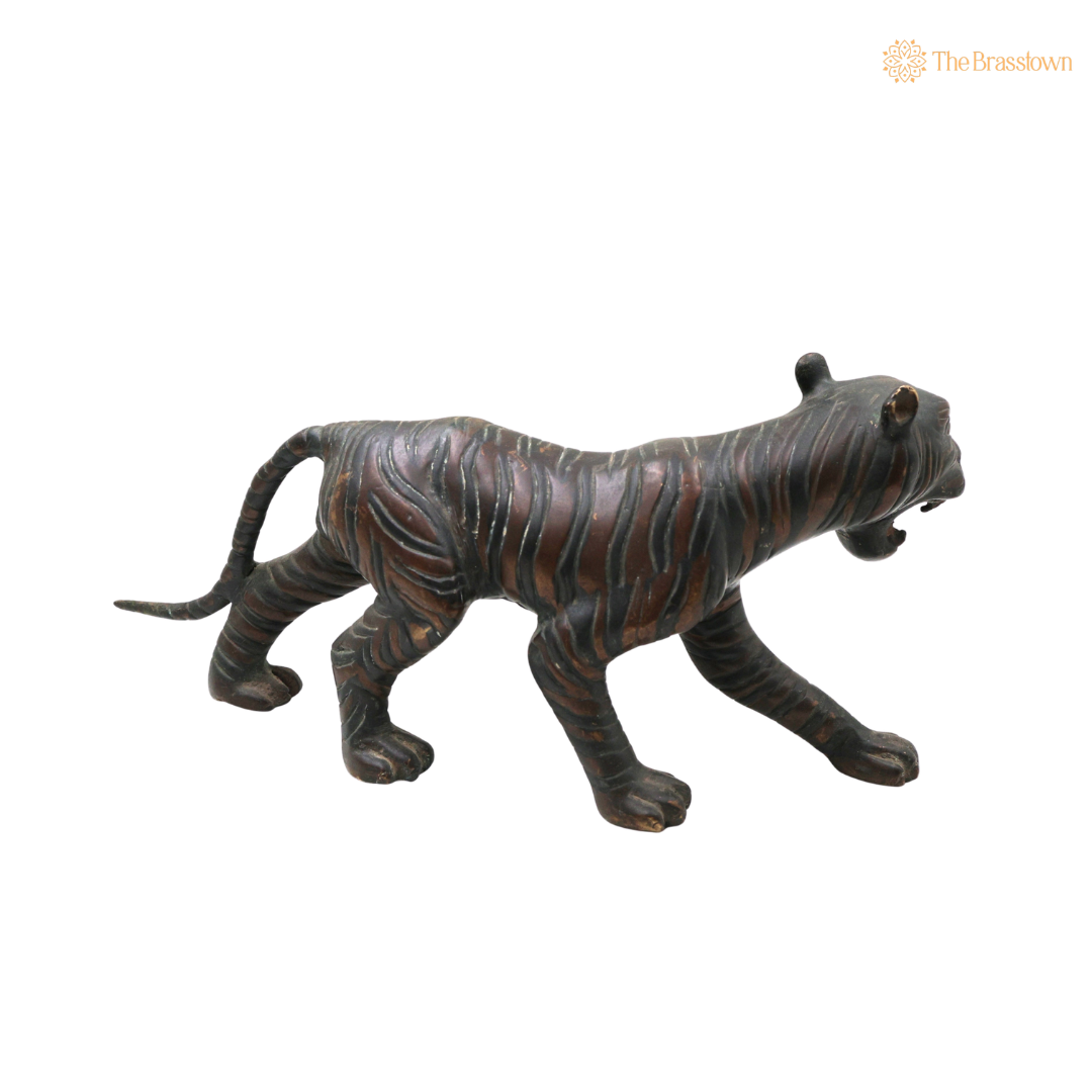 Handcrafted Brass Tiger Figurine (set of 2)-Royal Tiger Murti for Home, Office & Table DΓ©cor 6.5 Inch