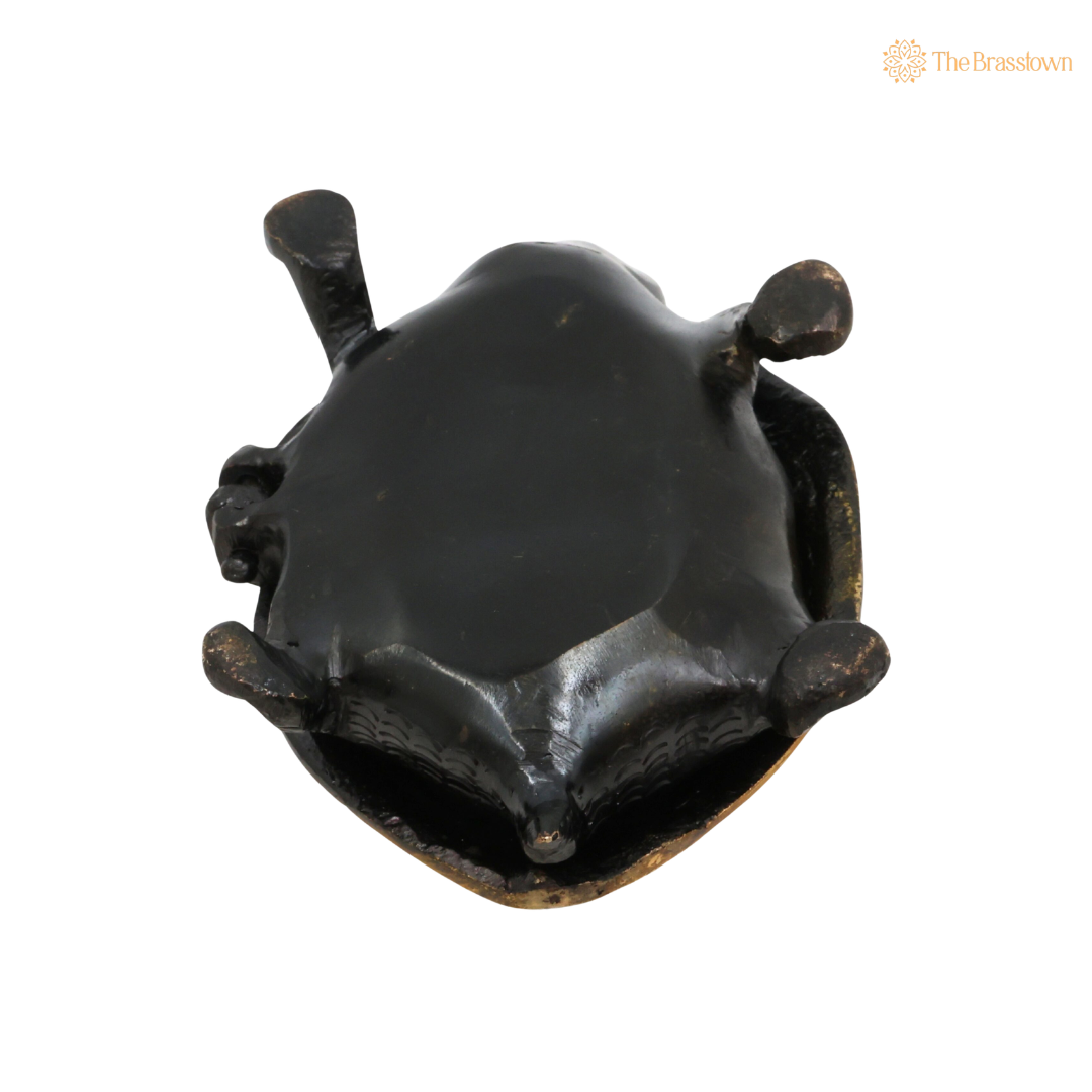Brass Tortoise Idol (Kurma) – Vastu & Feng Shui (Kachhua) Symbol for Stability, Wealth & Protection 2 Inch