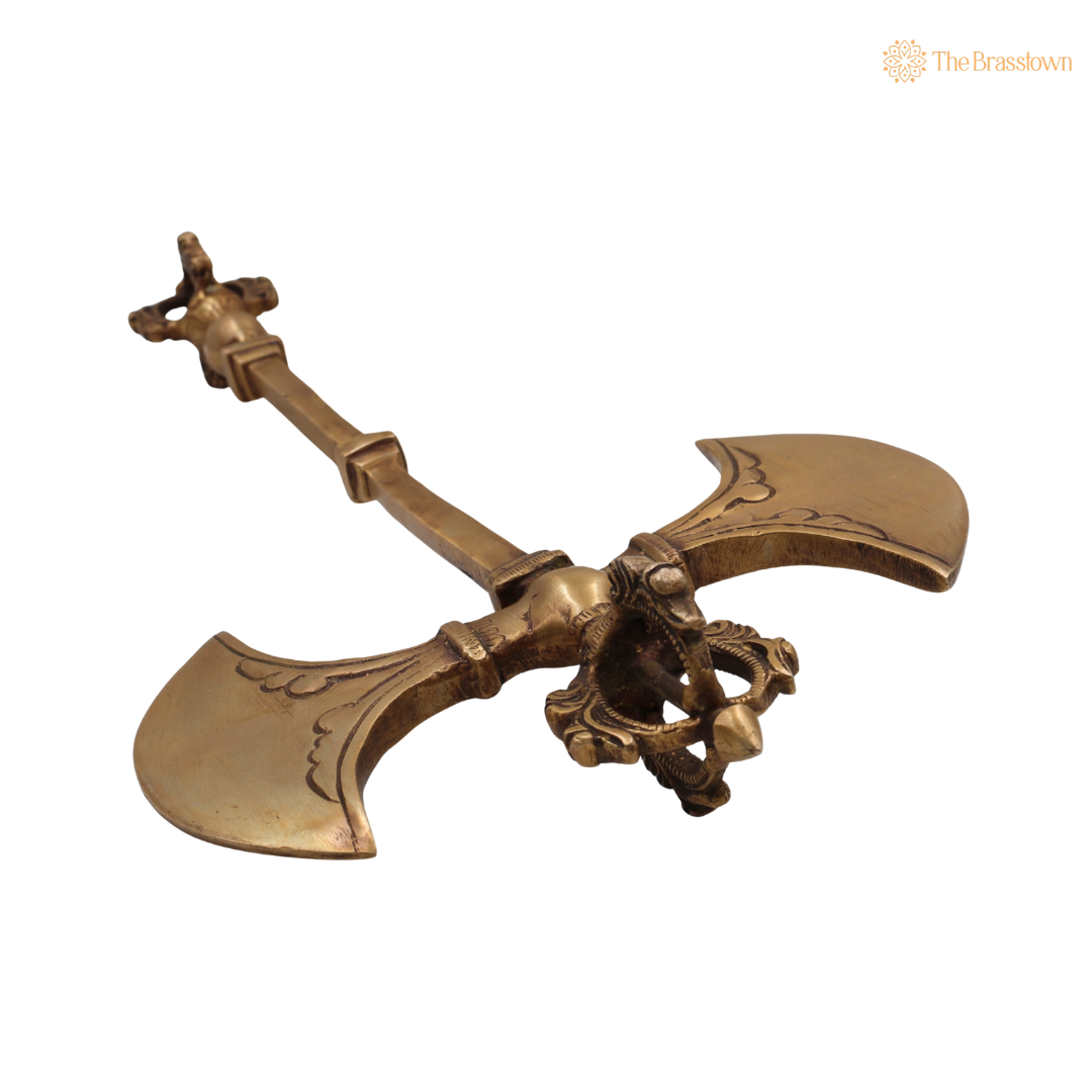 Brass Parashu / Dorje Axe 8 Inch – home mandir puja decor India