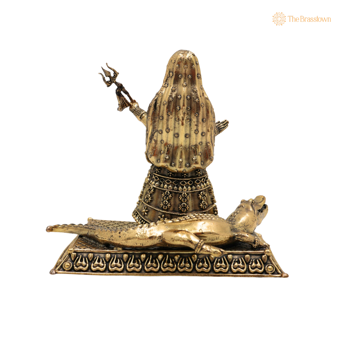 Brass Khodiyar Mata Idol β Handcrafted Khodal Maa Murti / Vigraha for Home Pooja, Temple DΓ©cor & Spiritual Blessings 4.5 Inch