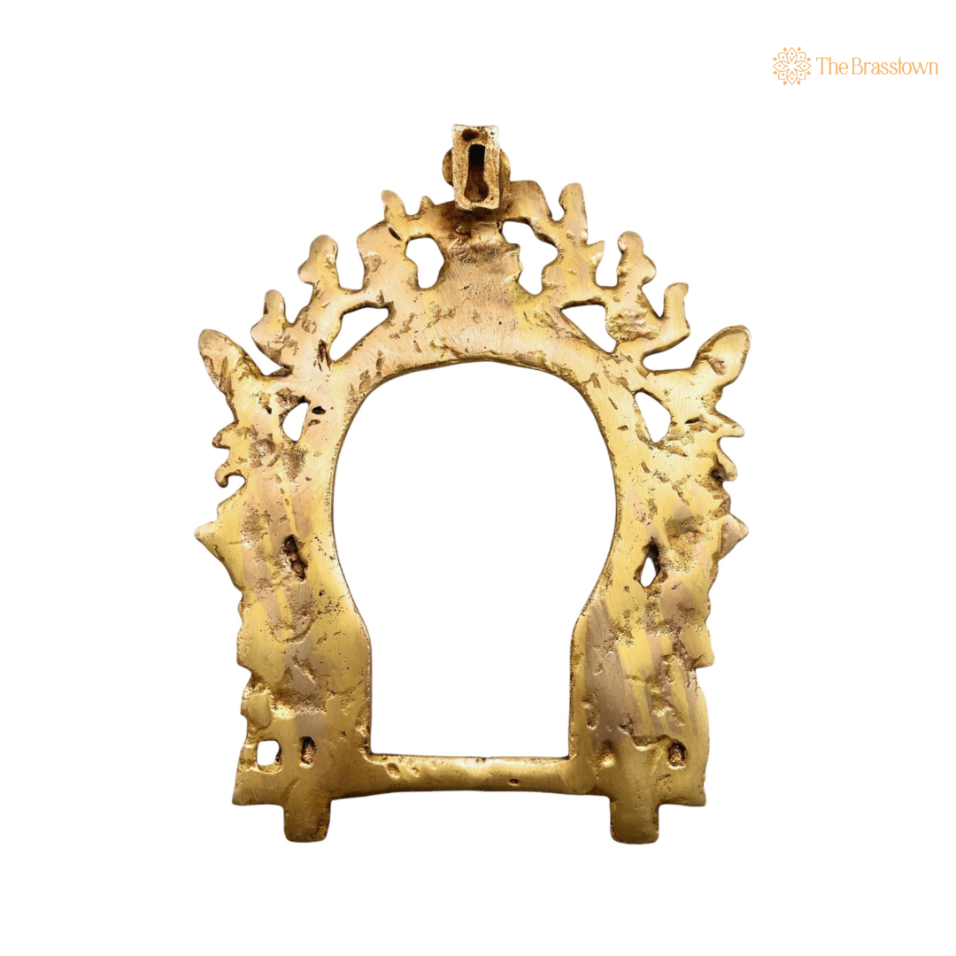 Intricate Antique Brass Arch with Divine Figures 8.5 Inch