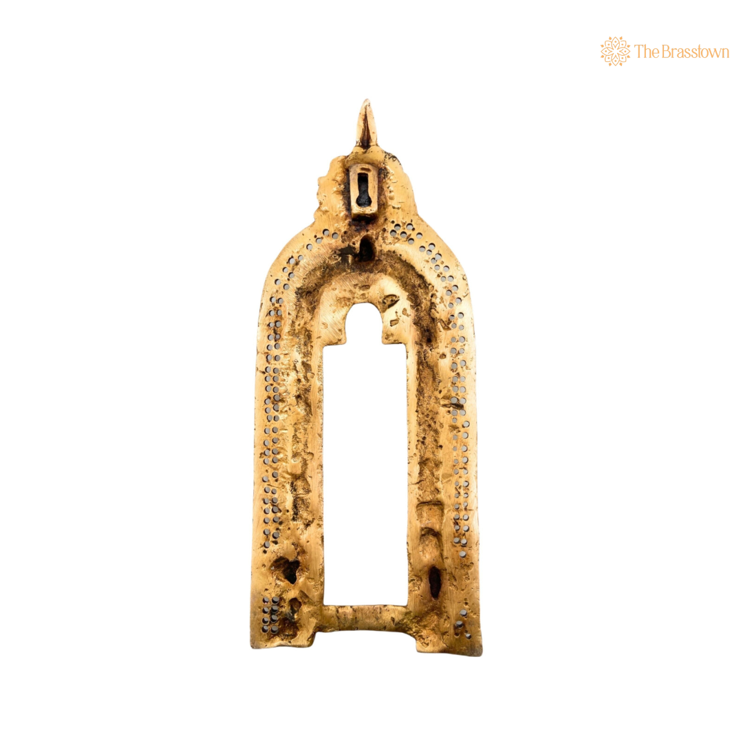 Traditional Antique Brass Temple Arch Frame 13 Inch