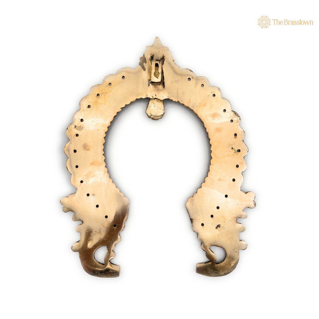 Antique Brass Arch Frame with Mythical Motifs 14.5 Inch