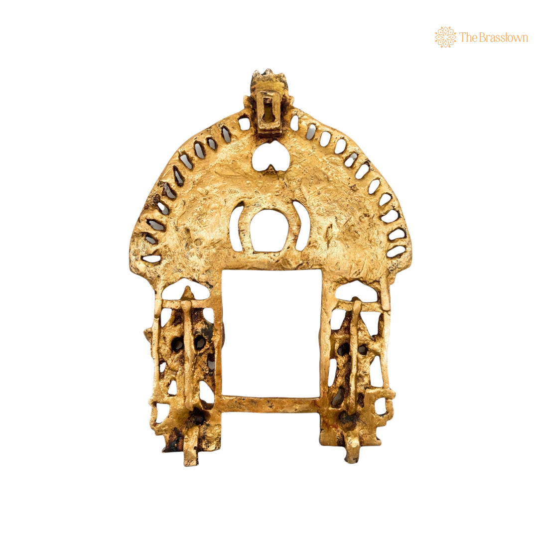 Antique Brass Temple Arch Frame with Divine 11 Inch
