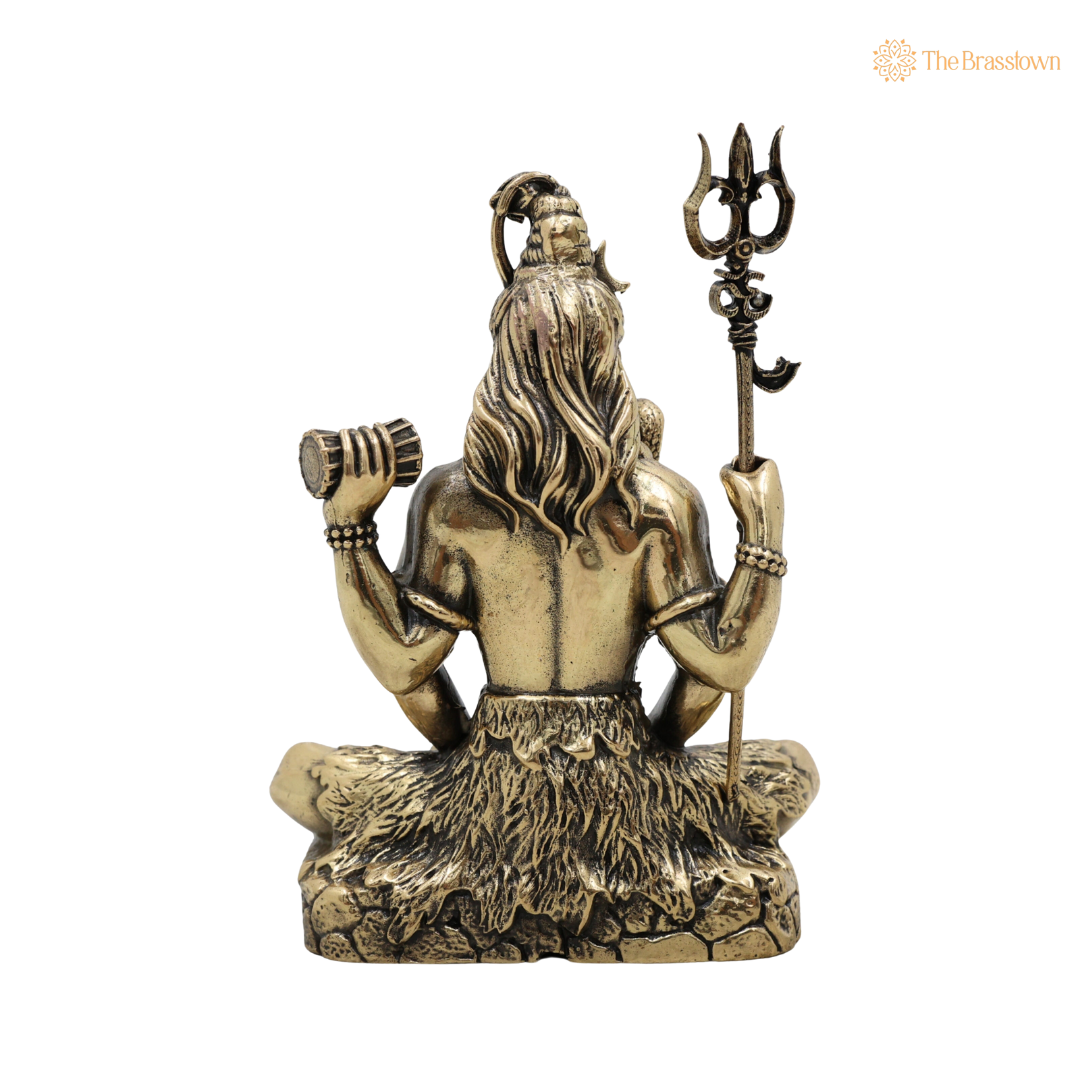 Brass Shiva Idol 4.5 Inch β home mandir puja decor India