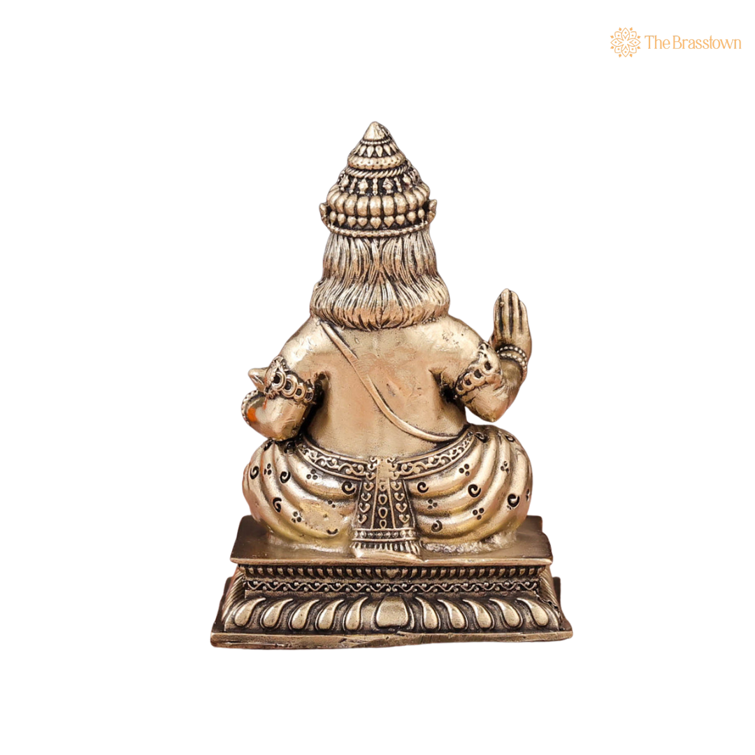 Brass Kuber Idol 3 Inch – home mandir puja decor India