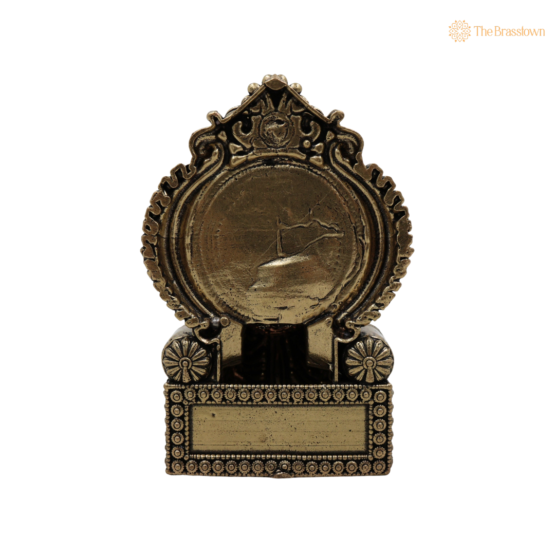 Handcrafted Brass Sitting Ganpati Bappa 6.5 Inch – home mandir puja decor India