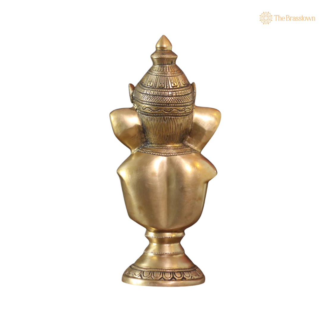 Handcrafted Brass Ganesha Trophy 10 Inch – home mandir puja decor India