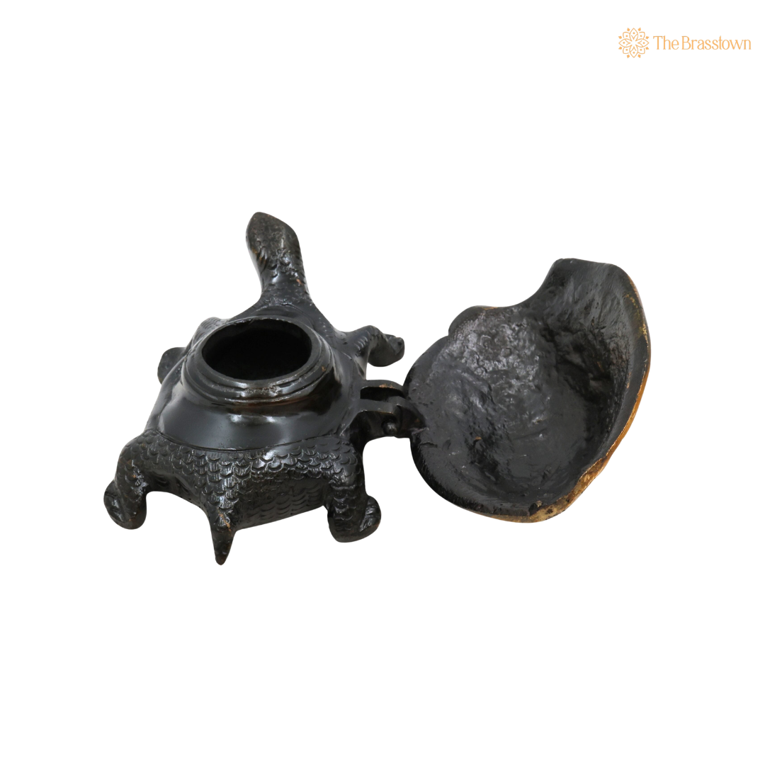 Brass Tortoise Idol (Kurma) – Vastu & Feng Shui (Kachhua) Symbol for Stability, Wealth & Protection 2 Inch