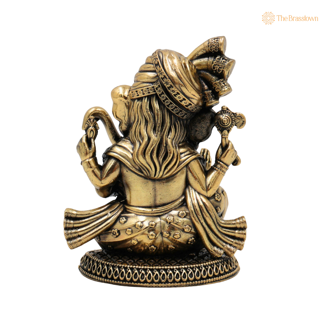 Brass Ganesha Idol 3 Inch – home mandir puja decor India