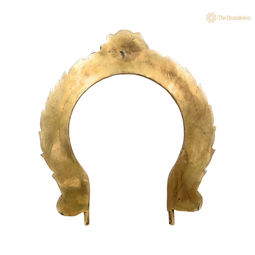 Antique Brass Temple Arch with Intricate Detailing 13 Inch