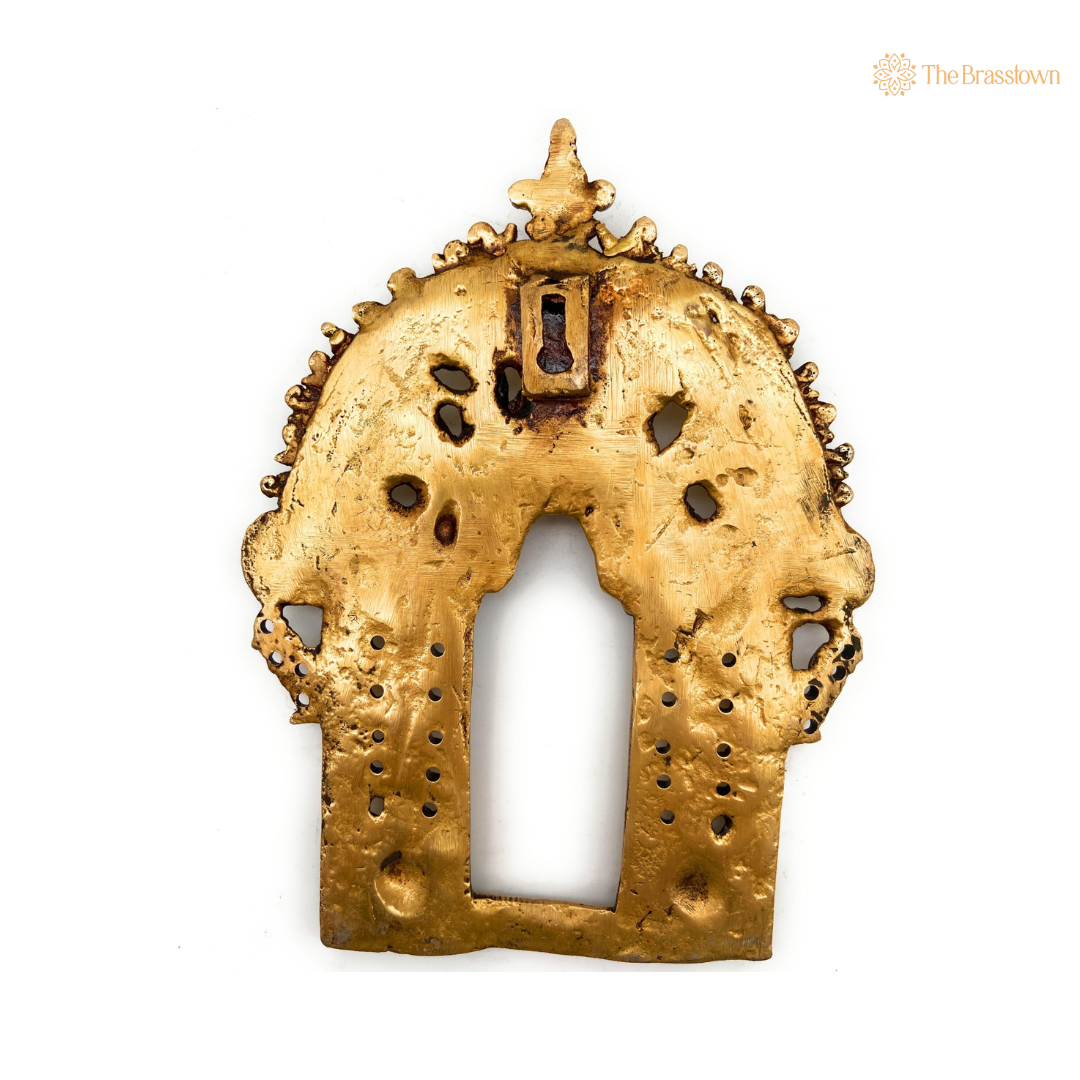 Intricately Designed Traditional Brass Temple Arch Frame 8.5 Inch