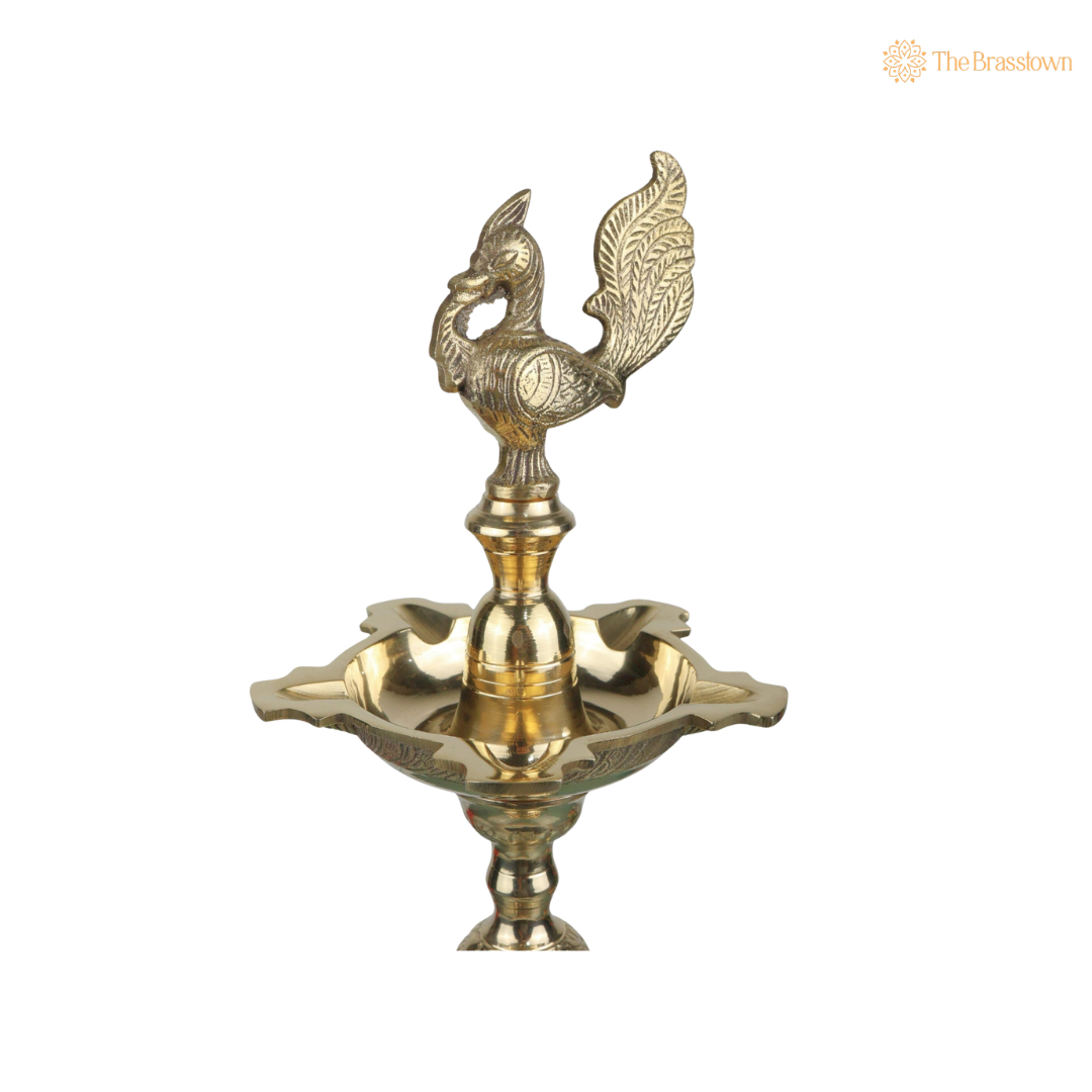 Traditional Handcrafted Brass Kuthu Vilakku – Traditional Diya Lamp for Pooja, Temple & Home Décor 24 Inch
