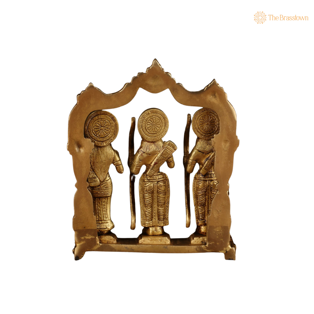 Antique Brass Ram Darbar Statue 7 Inch – home mandir puja decor India