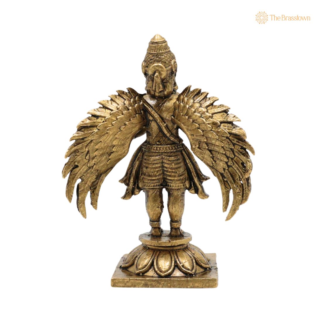 Brass Garuda Idol 3 Inch – home mandir puja decor India