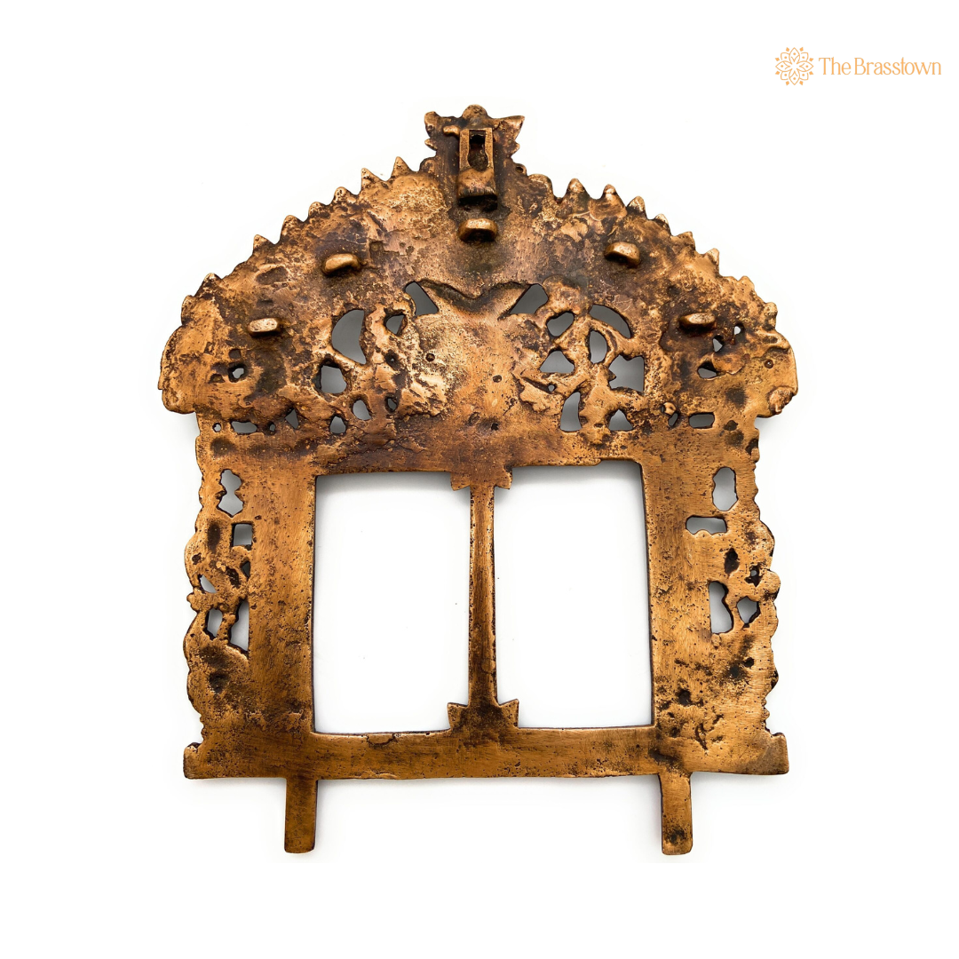 Exquisite Traditional Brass Arch Frame with Mythological Design 10 Inch