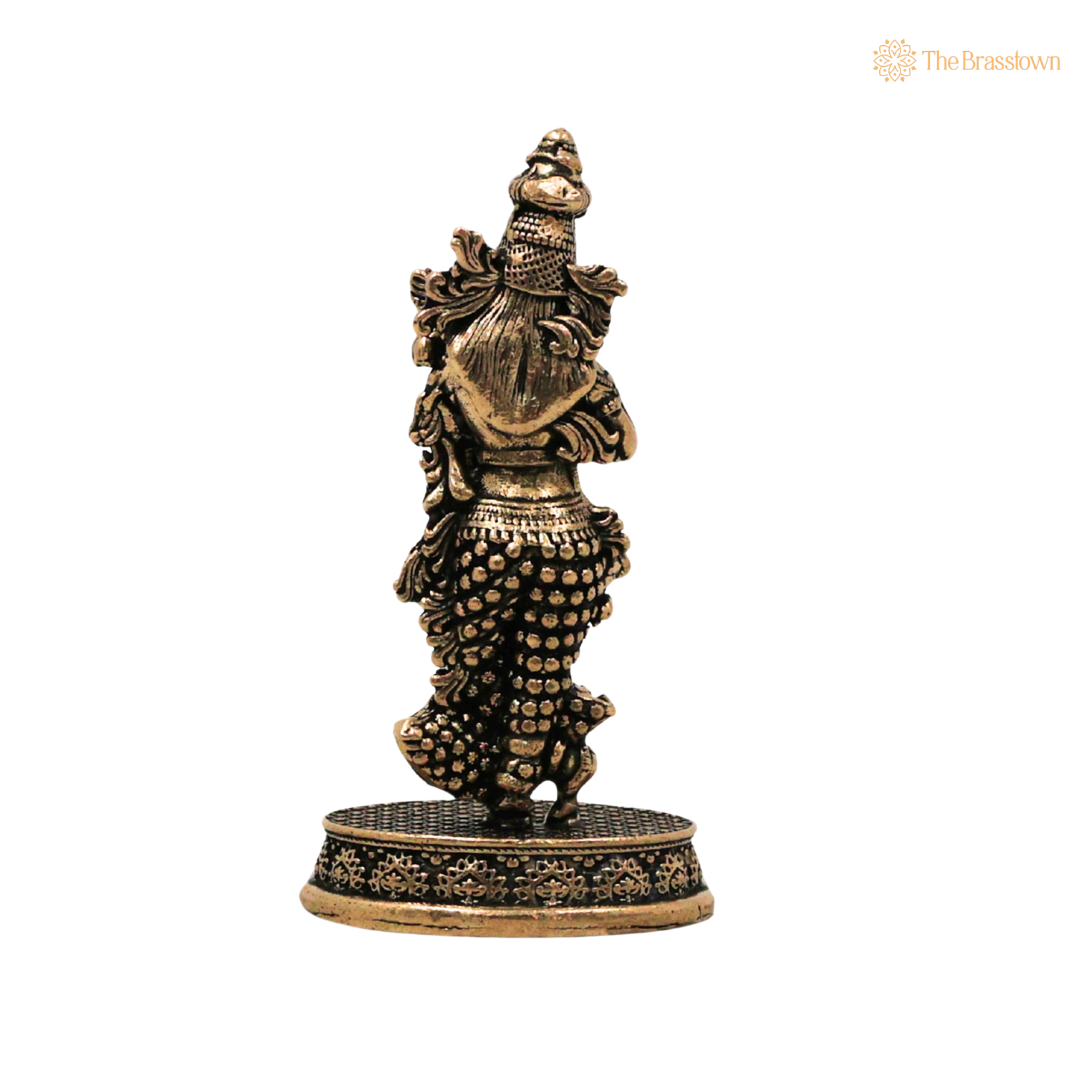 Brass Radha Idol 3 Inch β home mandir puja decor India