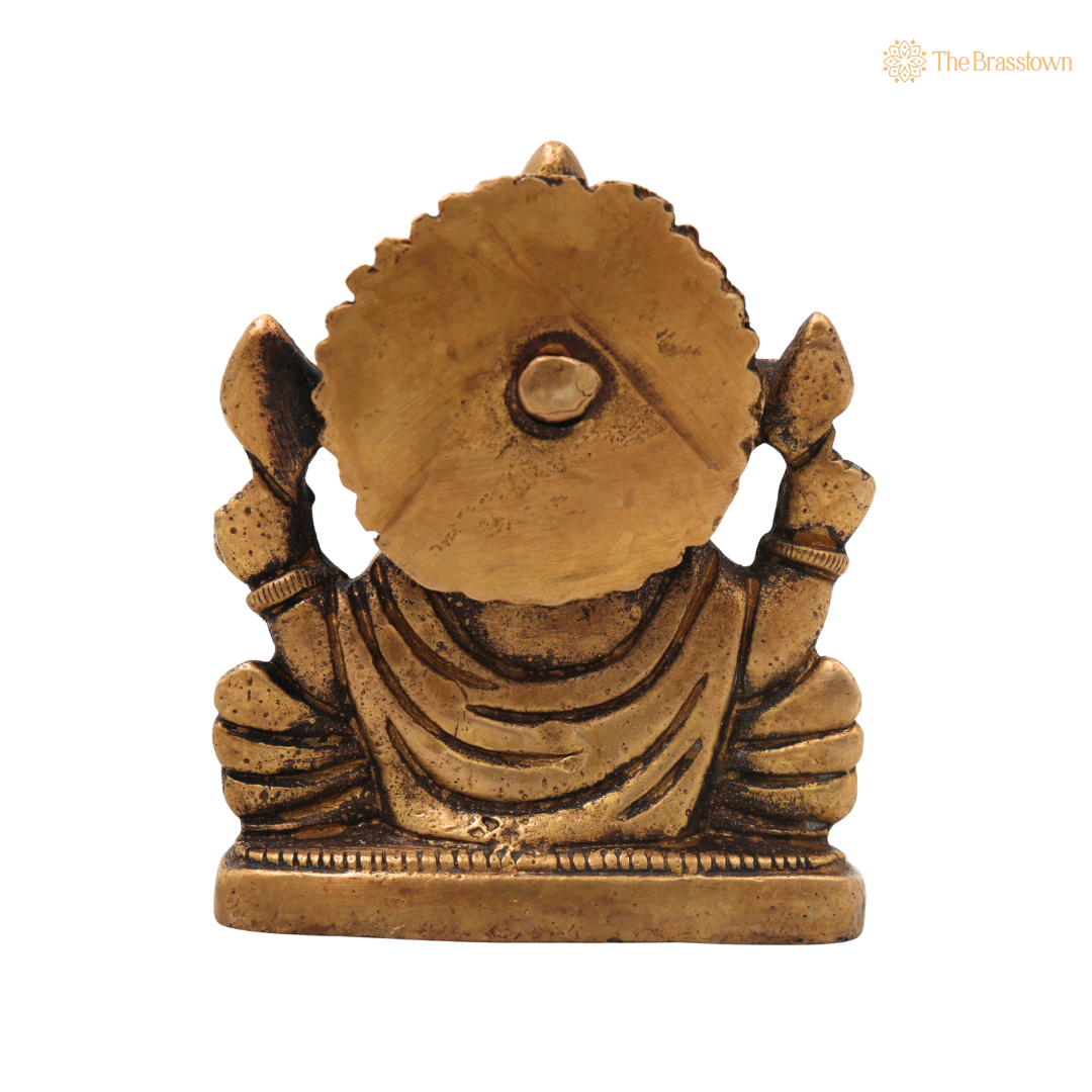 Brass Ganesha Idol – Traditional Handcrafted Chola Style Ganapati Vinayaka Murti for Pooja, Home Mandir, Décor & Gifting 3 Inch