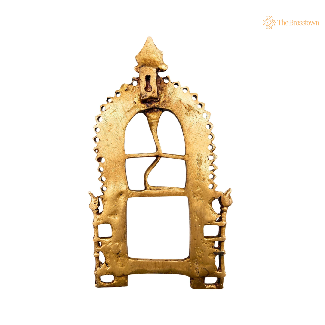 Traditional Antique Brass Temple Arch Frame 7.5 Inch