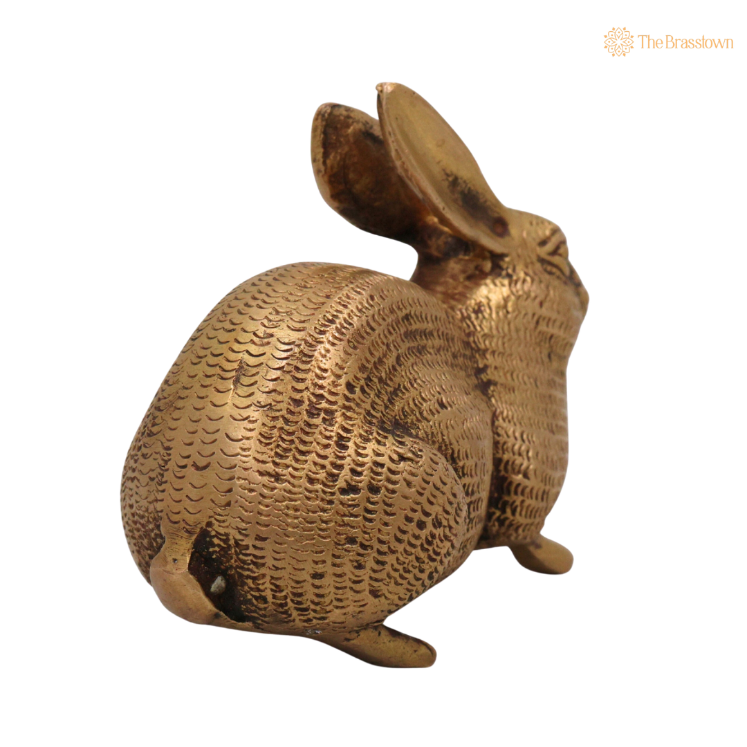 Brass Rabbit Idol 3 Inch β home mandir puja decor India