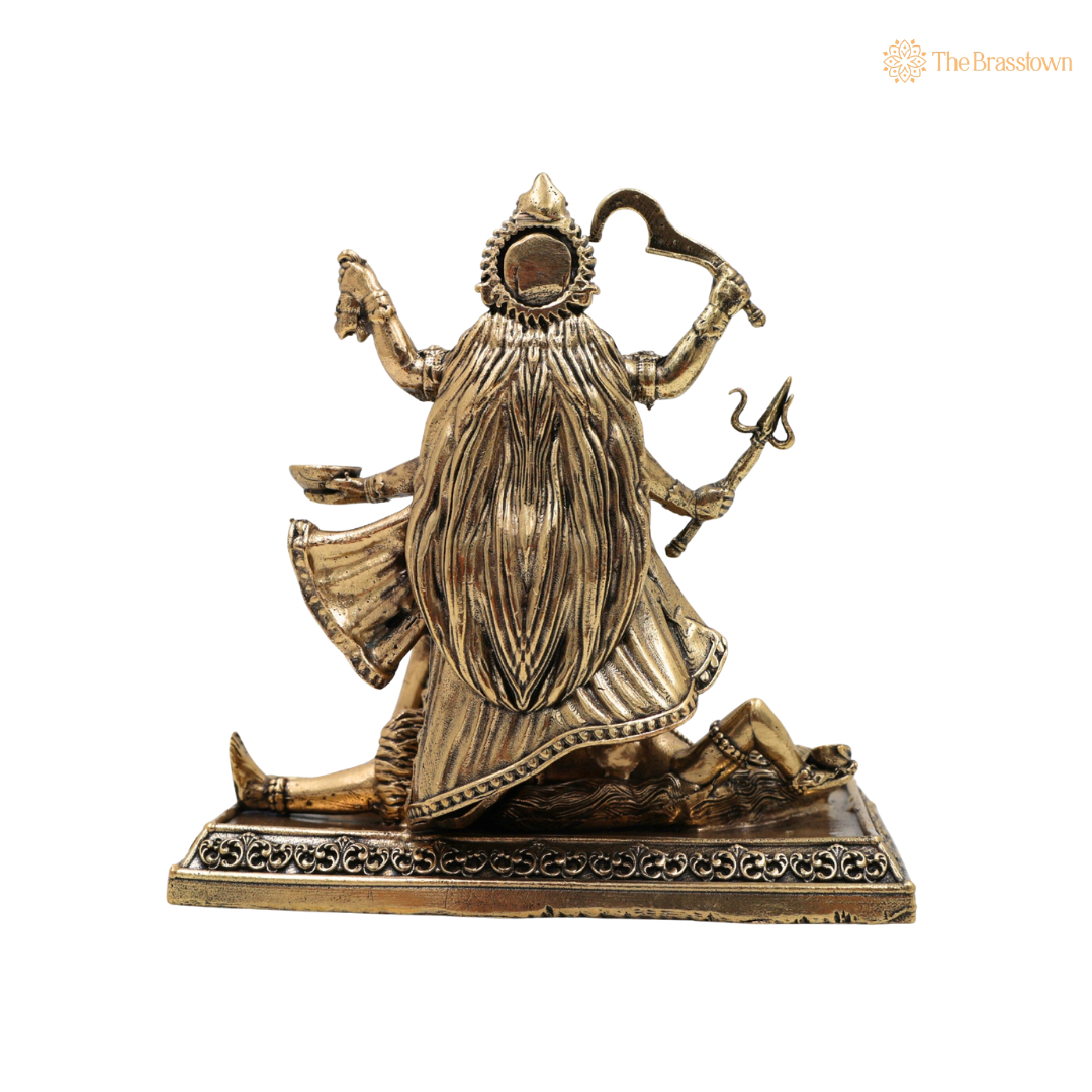 Divine Brass Mahakali Maa Idol 4 Inch – home mandir puja decor India