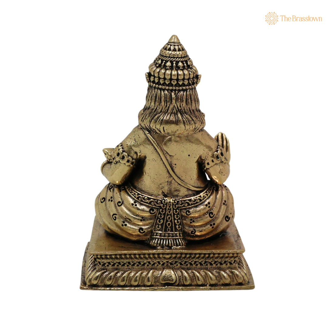Brass Kubera Idol 3 Inch β home mandir puja decor India