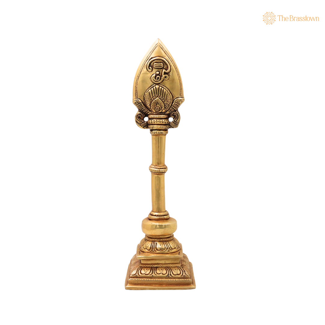 Brass Murugan Vel Velayudham Idol – Handcrafted Vetrivel/Vadivel/Palanivel for Puja, Temple & Home Décor 12 Inch