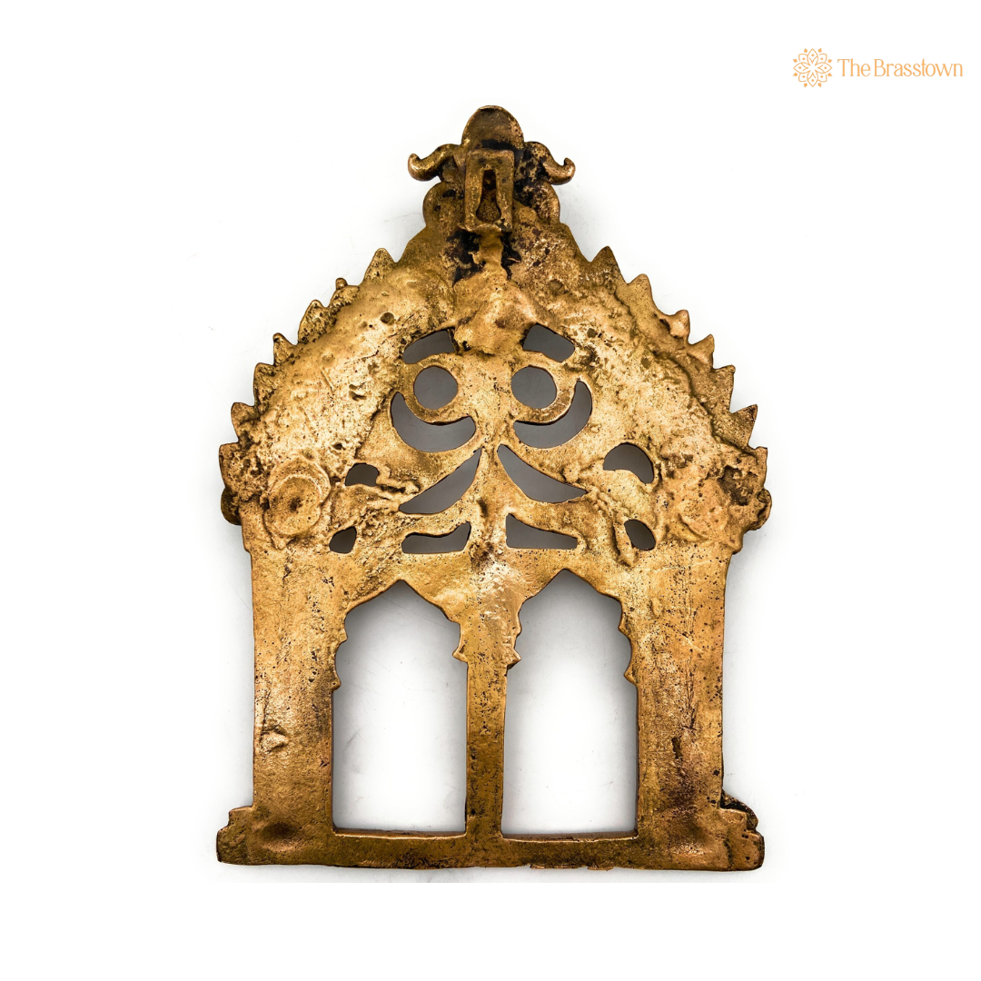 Antique Brass Arch Frame with Serpent Motif 10.5 Inch