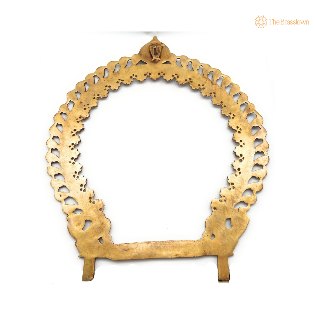 Traditional Brass Leaf Motif Arch Frame 9 Inch