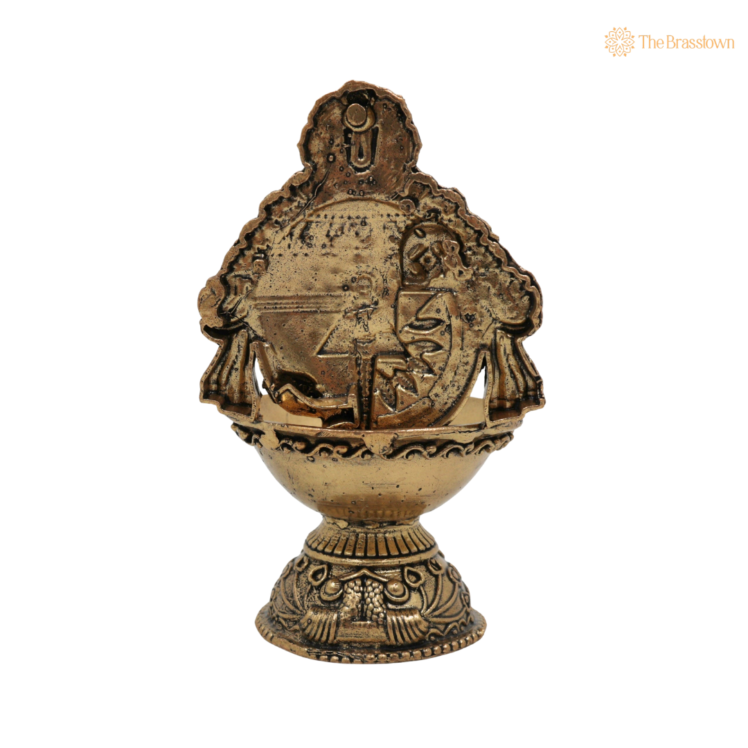 Brass Balaji Deepam 4 Inch – home mandir puja decor India