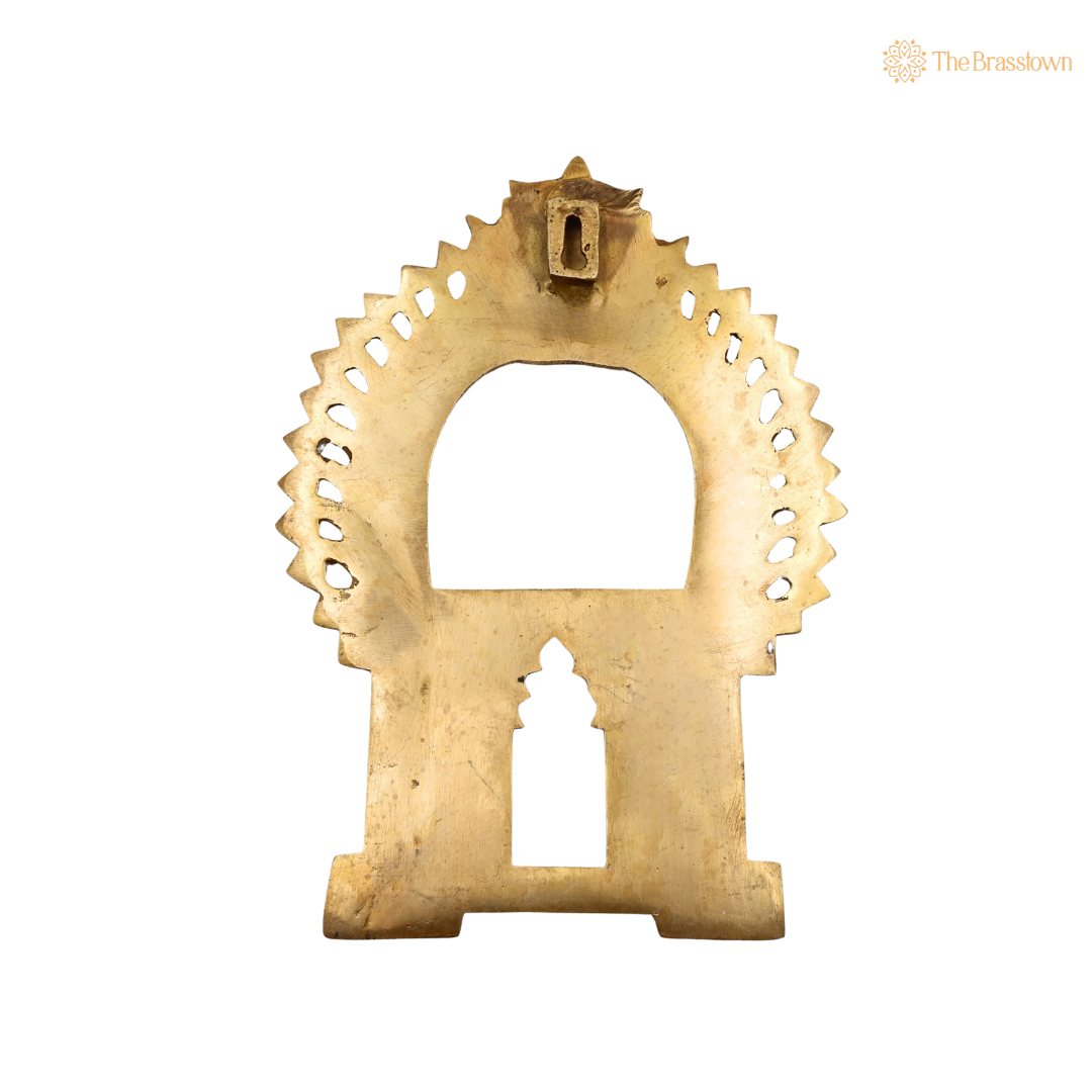 Brass Kirtimukha For Diety Prabhaval Arch – Handcrafted Arch Wall Hanging for Home Temple, Deity Décor & Spiritual Ambience 9 Inch
