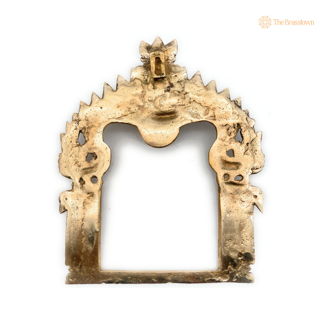 Traditional Brass Lion-Guarded Arch Frame 10.5 Inch