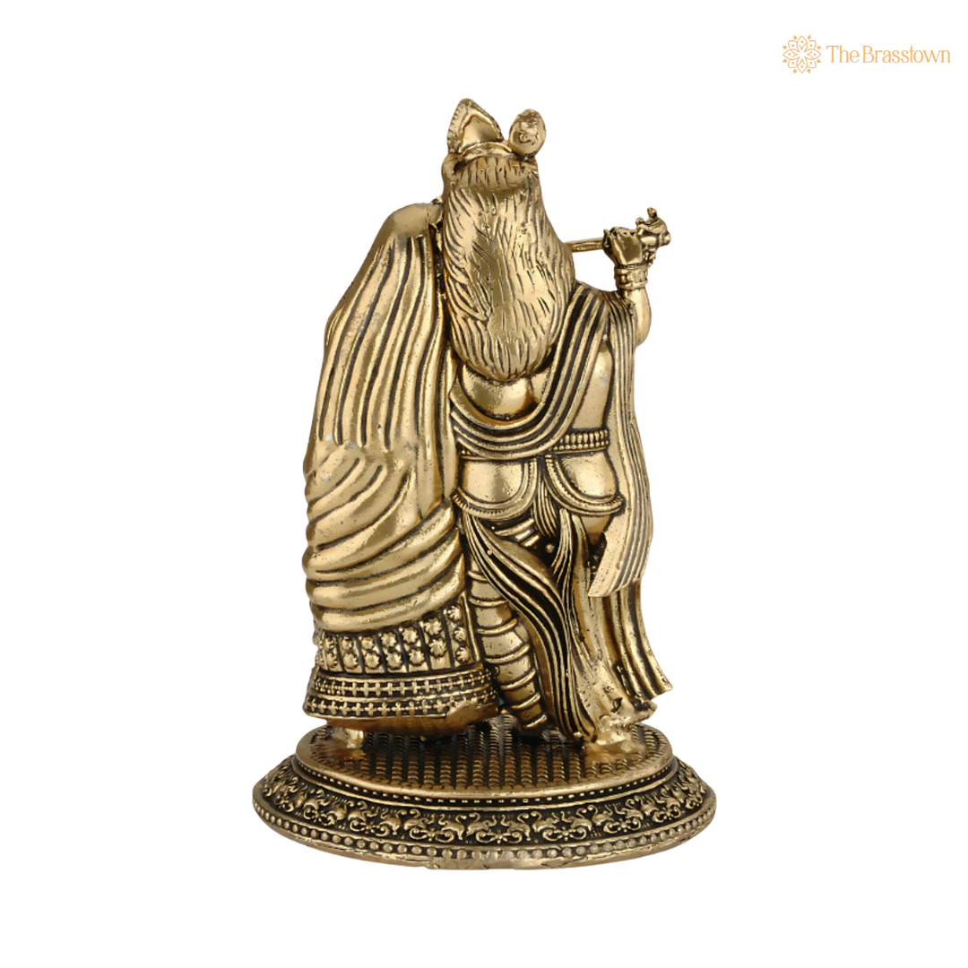 Brass Radha Krishna Idol 4.5 Inch β home mandir puja decor India