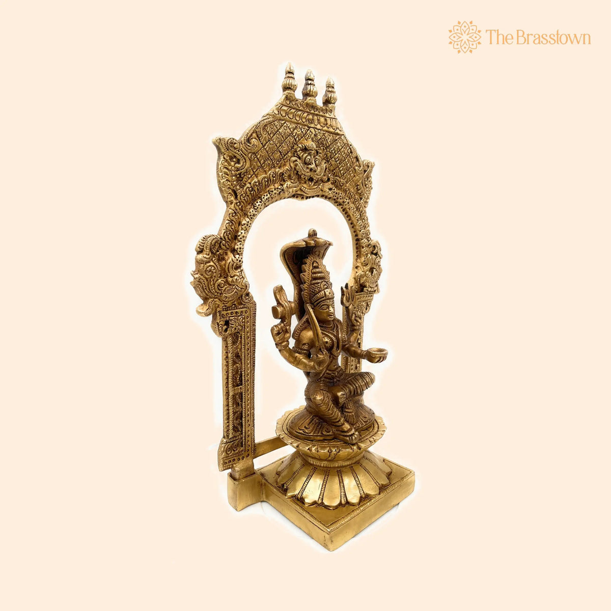 Brass Mariamman Idol – Handcrafted Mariyamma Vigraham, Samayapuram Muthu Mariamman Statue, Renuka Yellamma Devi Murti 12 Inch 1