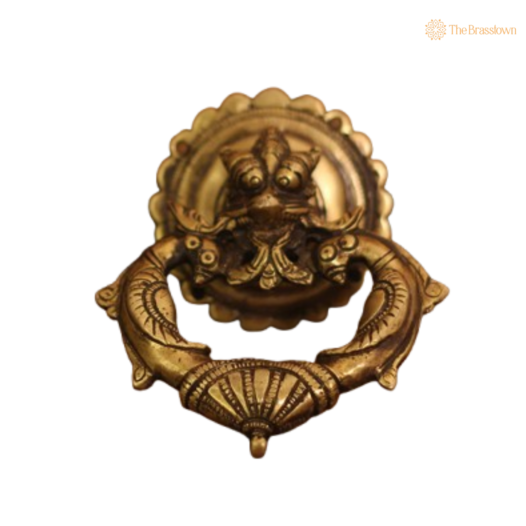 Antique Brass Lion Door Knocker – A Majestic Entrance Accessory 6 Inch
