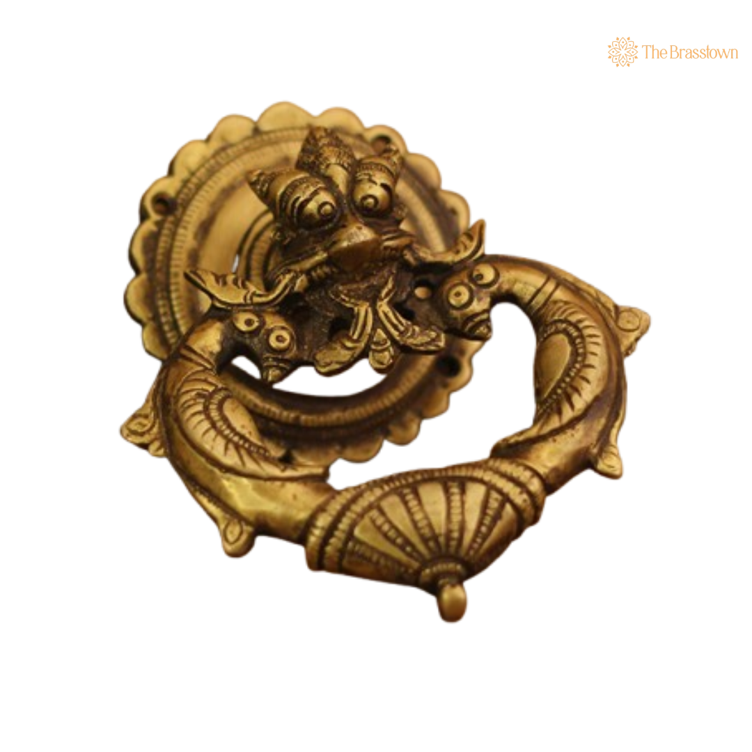 Antique Brass Lion Door Knocker – A Majestic Entrance Accessory 6 Inch