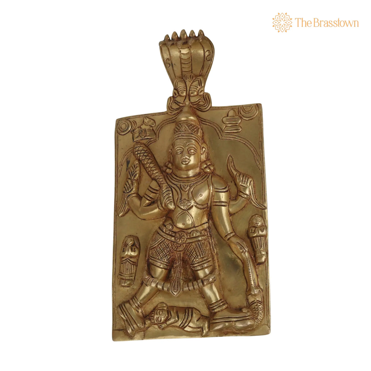 Brass Veerabhadreshwara Idol – Handcrafted Veerabhadra Murti, Veerabhadra Swamy Statue, Pooja Deity Sculpture 11 Inch 3