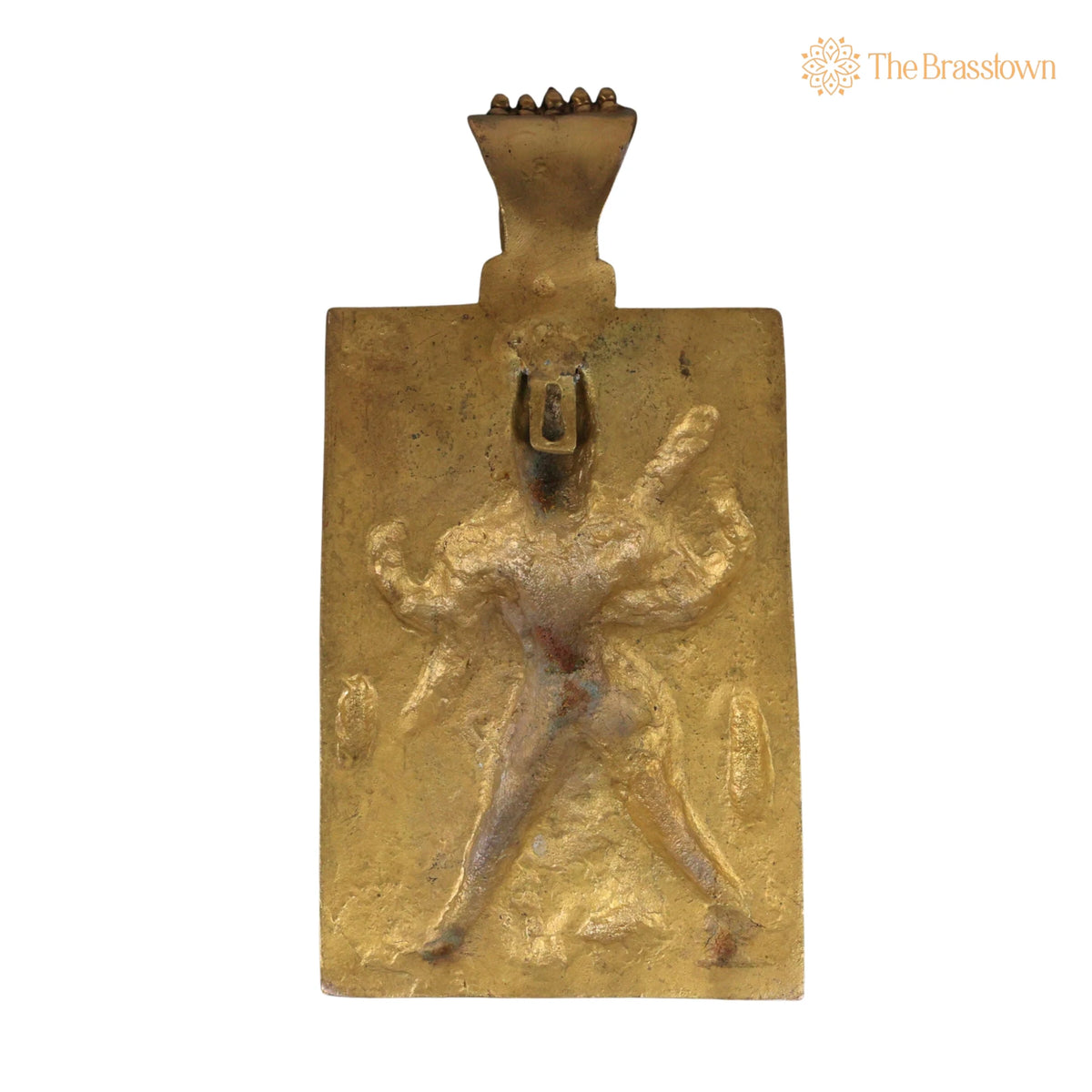 Brass Veerabhadreshwara Idol – Handcrafted Veerabhadra Murti, Veerabhadra Swamy Statue, Pooja Deity Sculpture 11 Inch 4
